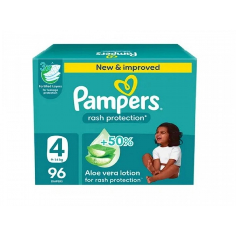 بامبرز مقاس 4 حفاضات للاطفال 96 قطعة