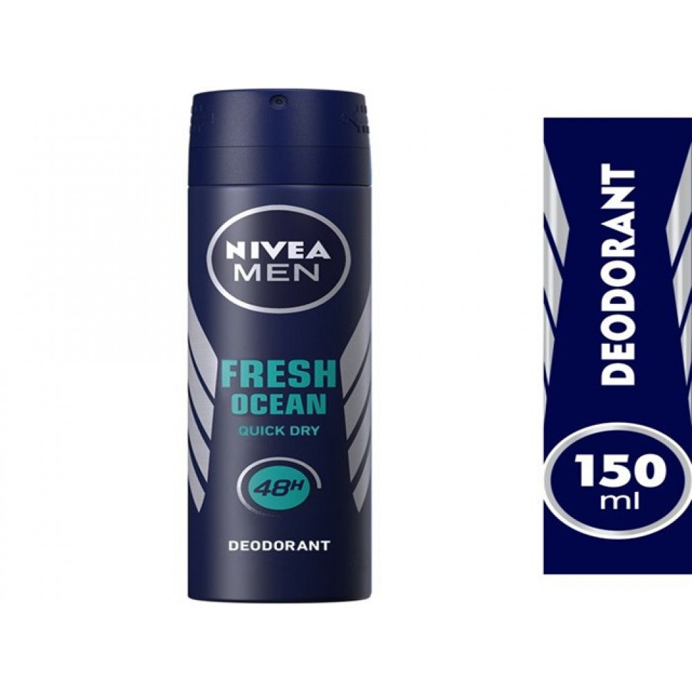 نيفيا مزيل عرق سبراي فريش انتعاش المحيط رجالي 150 مل نيفيا مزيل عرق سبراي فريش انتعاش المحيط رجالي 150 مل