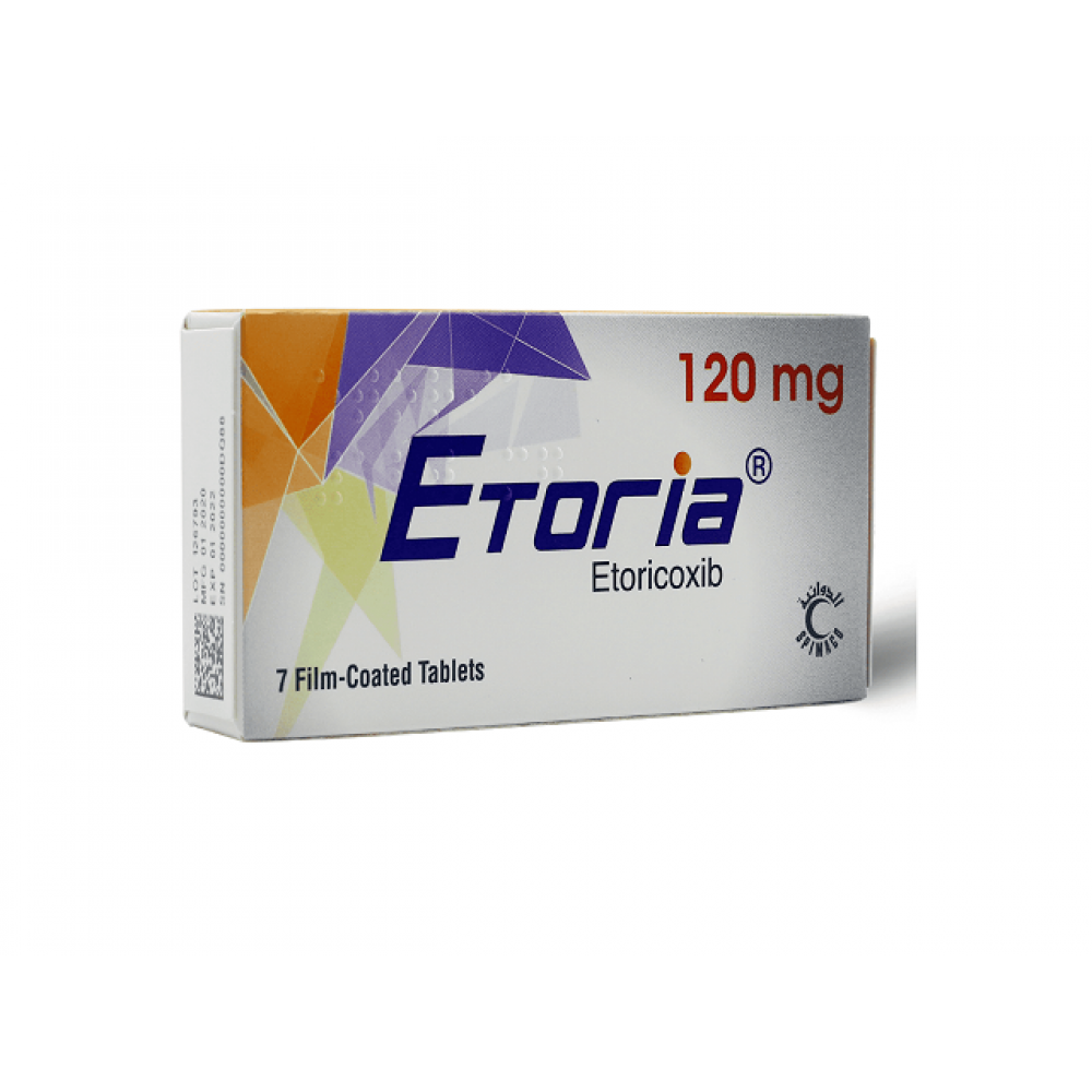 ايتوريا 120 مجم مسكن الم ومضاد للالتهاب 7 أقراص ايتوريا 120 مجم مسكن الم ومضاد للالتهاب 7 أقراص
