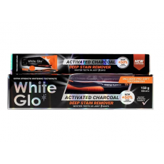 وايت جلو معجون أسنان بالفحم مزيل صبغات الأسنان العنيدة ١٠٠ مل + فرشاة وايت جلو معجون أسنان بالفحم مزيل صبغات الأسنان العنيدة ١٠٠ مل + فرشاة