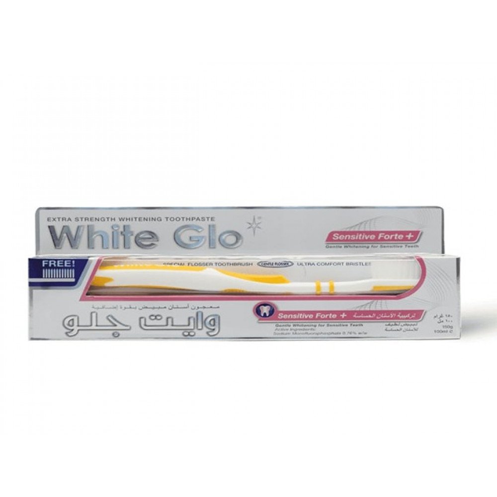 وايت جلو معجون أسنان تركيبة الأسنان الحساسة ١٠٠ مل + فرشاة وايت جلو معجون أسنان تركيبة الأسنان الحساسة ١٠٠ مل + فرشاة