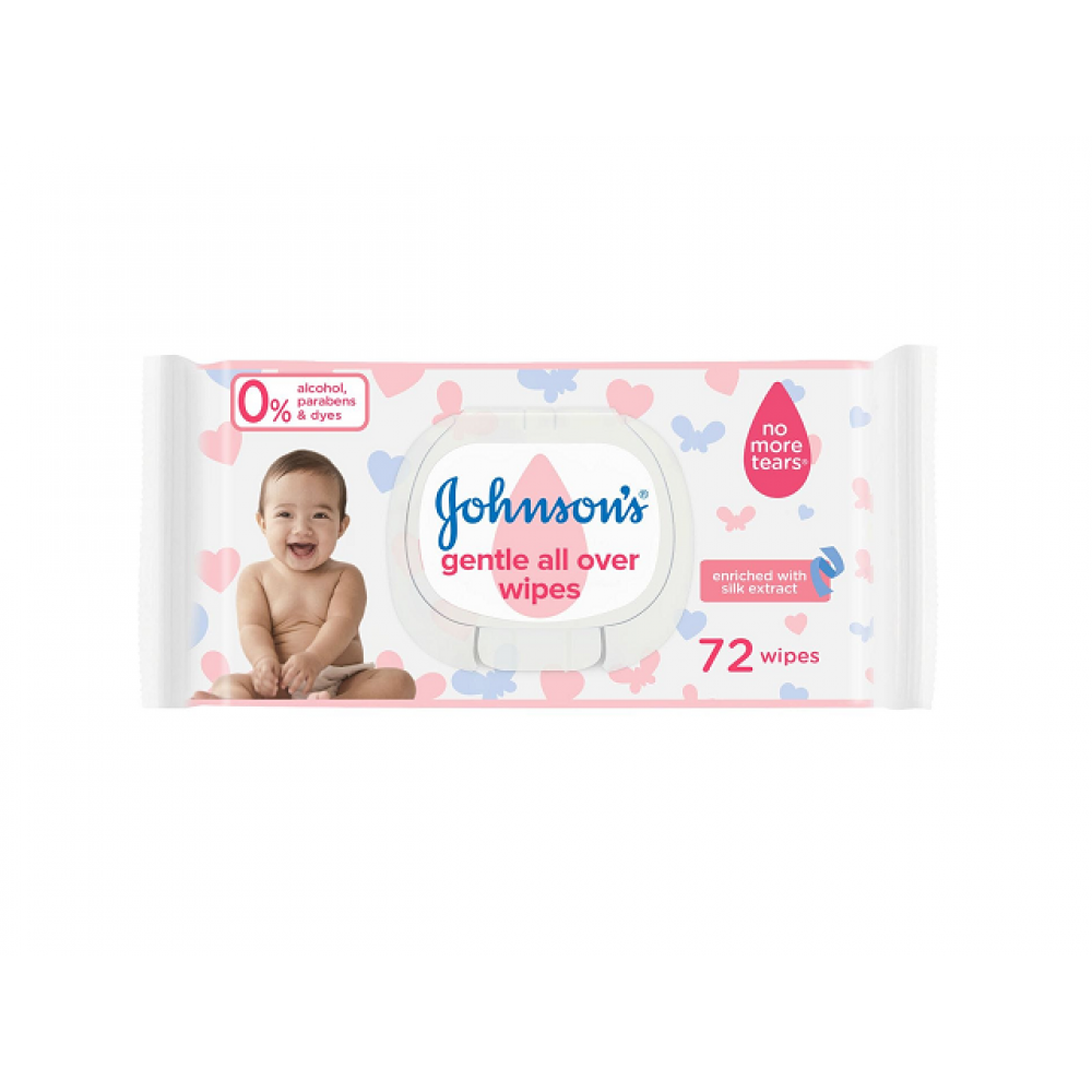 جونسون بيبي مناديل أطفال لتنظيف البشرة 72 منديل