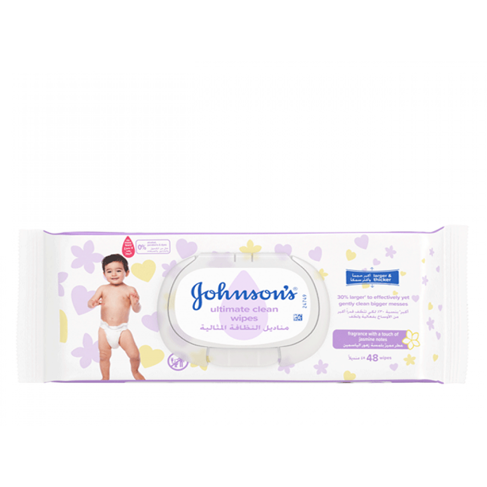 جونسون مناديل اطفال النظافة المثالية ٤٨ قطعة