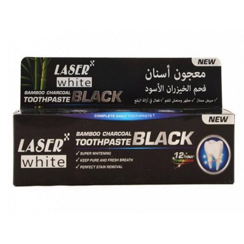 ليزر وايت معجون أسنان فحم الخيزان الأسود ١٠٠ غ ليزر وايت معجون أسنان فحم الخيزان الأسود ١٠٠ غ