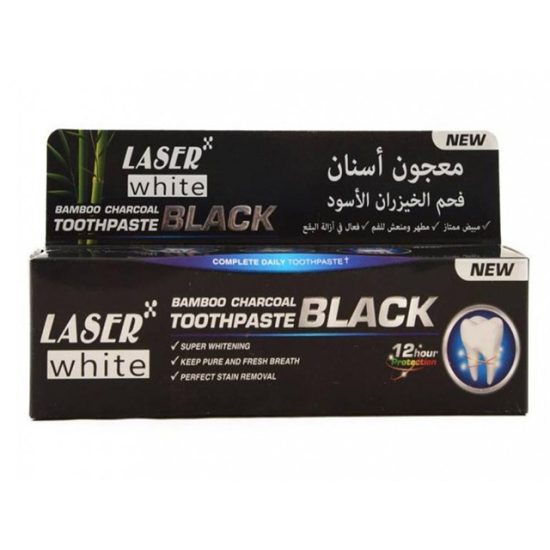 ليزر وايت معجون أسنان فحم الخيزان الأسود ١٠٠ غ ليزر وايت معجون أسنان فحم الخيزان الأسود ١٠٠ غ
