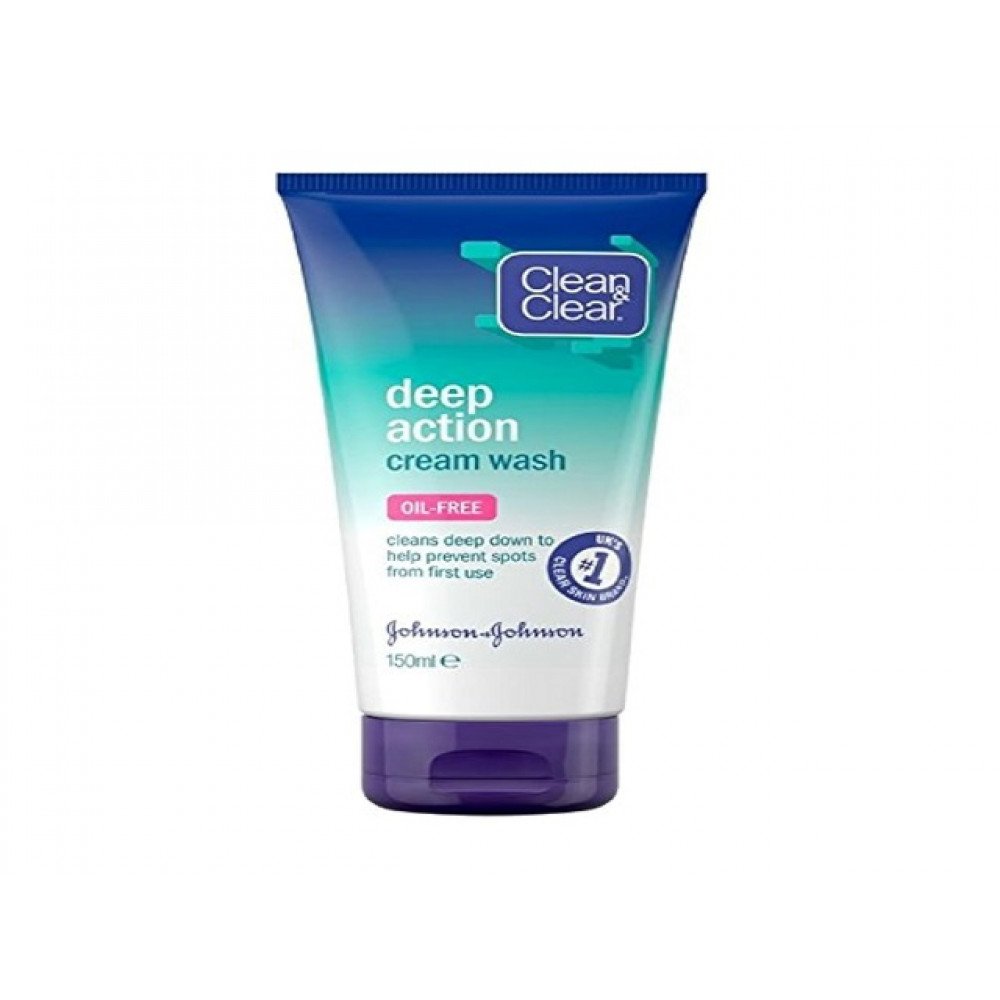 كلين اند كلير غسول كريمي ينظف المسامات خال من الزيوت 150 مل