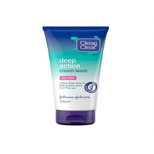 كلين اند كلير غسول كريمي ينظف المسامات خال من الزيوت 150 مل