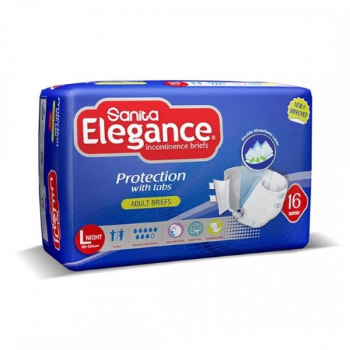 سانيتا اليجانس حفائض كبار السن ليلي مقاس كبير 16 حفاضة