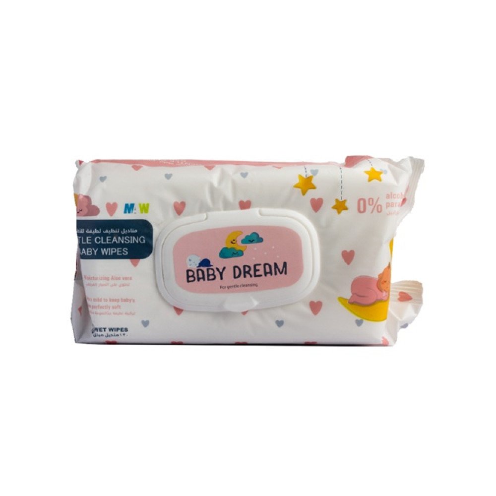 بيبي دريم مناديل تنظيف لطيفة للأطفال 120 منديل بيبي دريم مناديل تنظيف لطيفة للأطفال 120 منديل