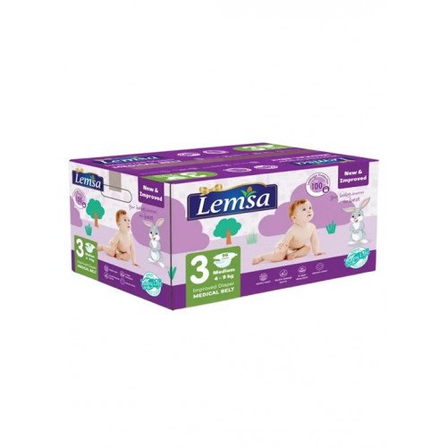 لمسة حفائض للاطفال مقاس 3 صندوق التوفير 96 قطعة 