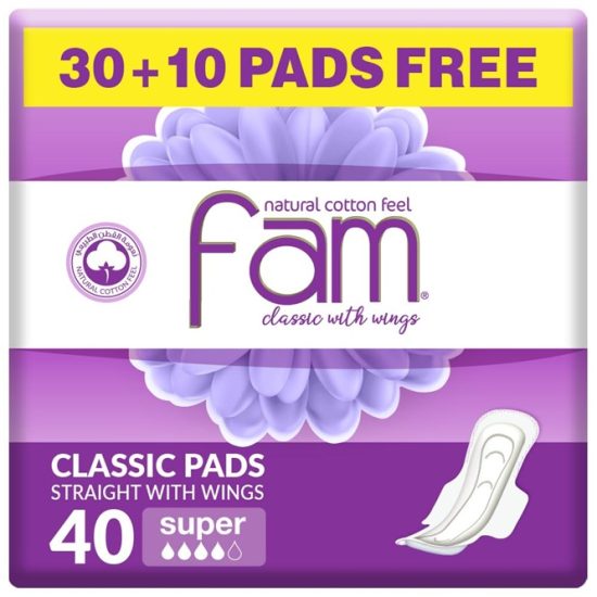 فام فوط صحية سميكة بالأجنحة (30 + 10 حبات مجاناً) فام فوط صحية سميكة بالأجنحة (30 + 10 حبات مجاناً)