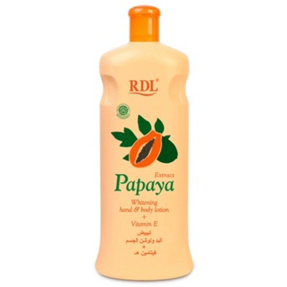 ار دي إل، لوشن تبييض اليدين والجسم، بخلاصة البابايا - 600 مل