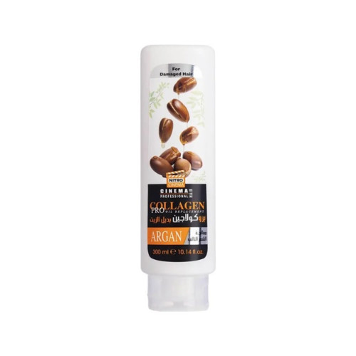 نيترو سينما برو كولاجين بديل الزيت لمعالجة الشعر التالف بزيت الأرغان - 300 مل