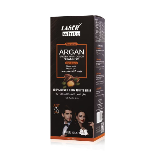 ليزر وايت شامبو صبغة بالأرجان بني غامق 200 مل