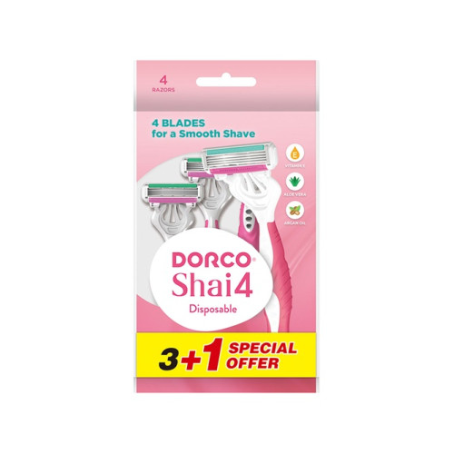 ماكينة حلاقة نسائية دوركو شاي 4 (3+1) – بشرة ناعمة وحريرية بدون تهيج