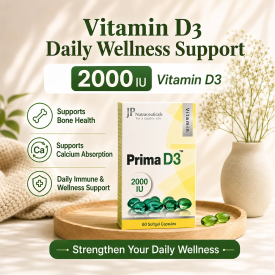 JP Prima D3 2000IU 60 Capsules