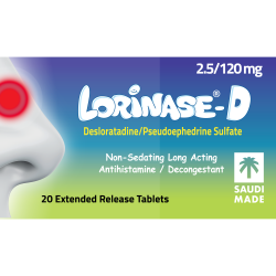 Lorinase-D 2.5/120mg 20 Tablets