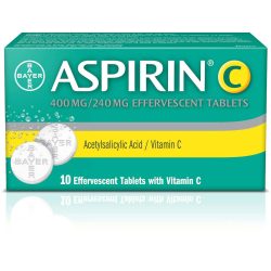 Aspirin-C Effervescent Tab for  pain of cold &amp; flu 10 tab