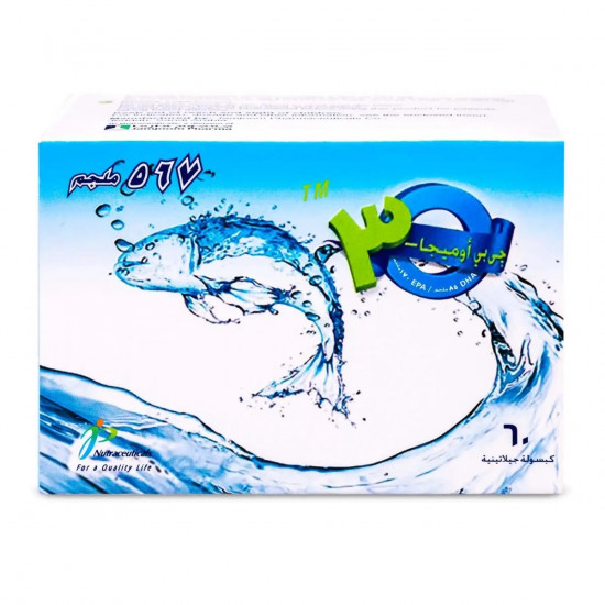 جي بي اوميجا 3 زيت السمك 567 مجم 60 كبسولة