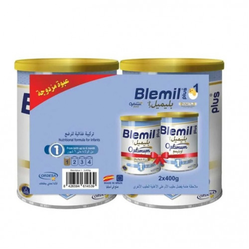 بليميل حليب أطفال بلس اوبتيمم بروتك المرحلة الاولى (1) (400GmX2)جم بليميل حليب أطفال بلس اوبتيمم بروتك المرحلة الاولى (1) (400GmX2)جم