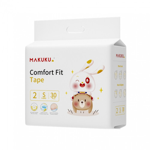 حفاضات ماكوكو كمفورت فيت - للحماية والراحة طوال اليوم مقاس (2) 30 حفاض حفاضات ماكوكو كمفورت فيت - للحماية والراحة طوال اليوم مقاس (2) 30 حفاض