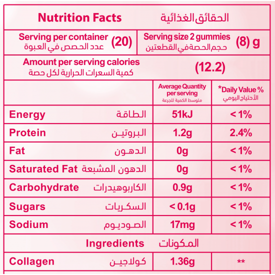 مذرنيست كولاجين  40 حلوى مضغ