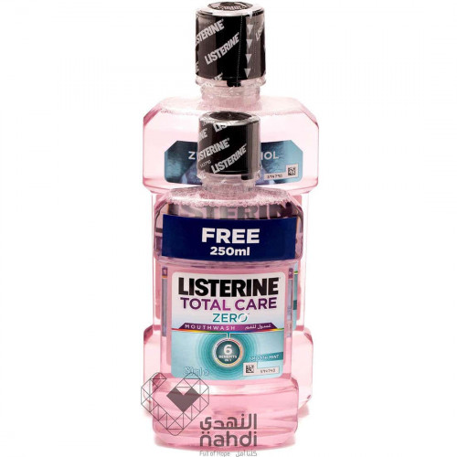 ليسترين غسول فم  زيرو توتال كير 500 مل + 250 مل