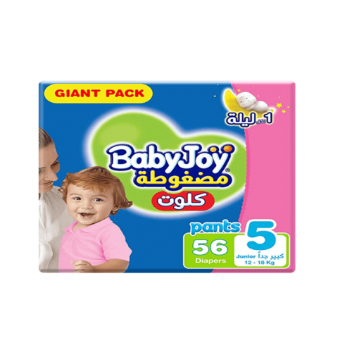بيبي جوي حفاضات كلوت مقاس 5 كبير جداً 56 قطعة بيبي جوي حفاضات كلوت مقاس 5 كبير جداً 56 قطعة