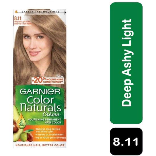 جارنييه كولور ناتشرلز صبغة شعر اشقر فاتح رمادى 8.11