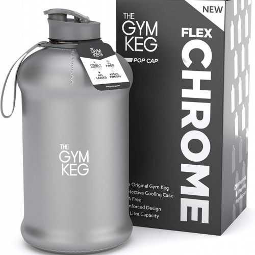 THE GYM KEGجالون ماء 2.2 لتر مع غلاف قماش