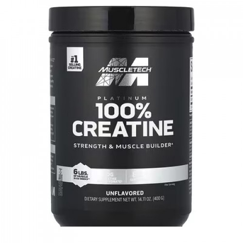 مسل تيك بلاتنيوم كرياتين, بدون نكهة, 400 جرام