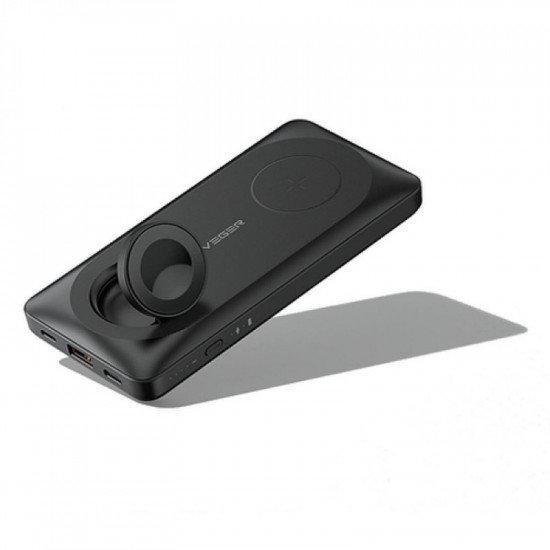 بطارية مخصصة لشحن ساعة أبل وهواتف آيفون بتقنية ماجسيف من شركة فيجر - ضمان لمدة سنة