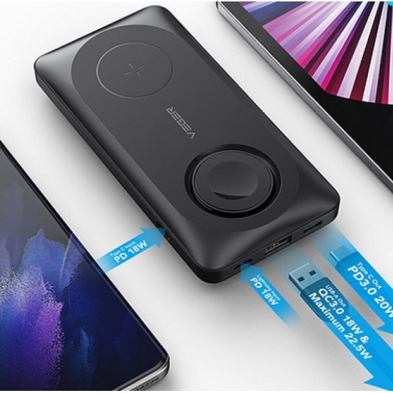 بطارية مخصصة لشحن ساعة أبل وهواتف آيفون بتقنية ماجسيف من شركة فيجر - ضمان لمدة سنة