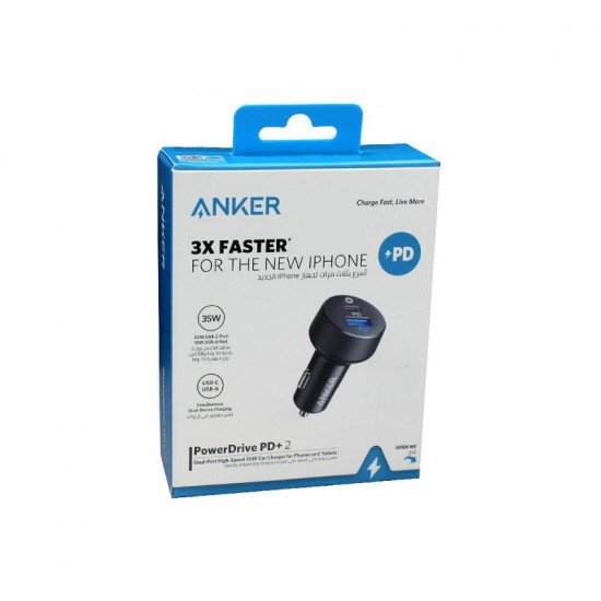 شاحن هاتف للسيارة من شركة أنكر - لون أسود - صمان لمدة 18 شهر شاحن هاتف للسيارة من شركة أنكر - لون أسود - صمان لمدة 18 شهر