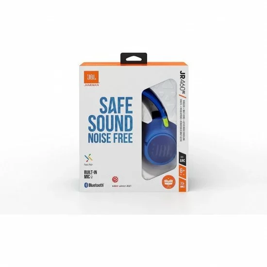 سماعة لاسلكية مخصصة للأطفال JBL JR460NC - بميزة عزل الصوت - لون أزرق  - ضمان لمدة  سنة
