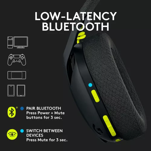 سماعة لاسلكية مخصصة للألعاب LOGITECH G435  - ضمان لمدة سنة