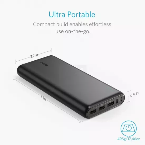 باوربانك أنكر بسعة 26800 ملي آمبير - Anker PowerCore  - ضمان لمدة 18 شهر