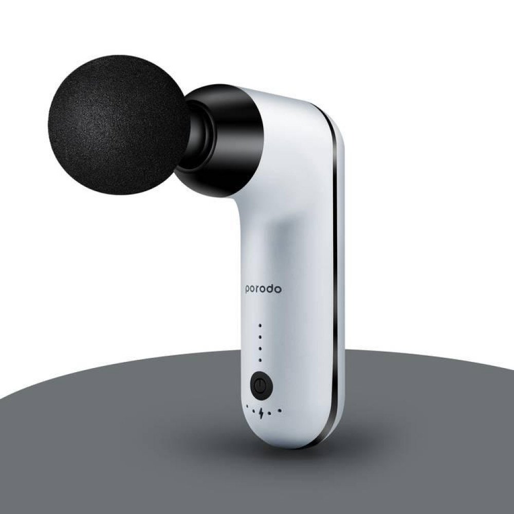 مسدس مساج صغير الحجم مع أربع رؤوس مختلفة لمختلف مناطق الجسم - ضمان لمدة سنة - من شركة بورودو