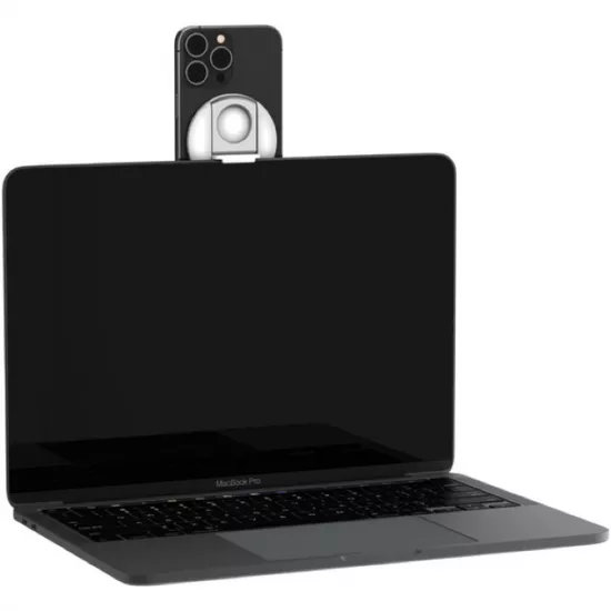 حول هاتفك لكاميرة لابتوب بسهولة للحصول على دقة تصوير عالة لمحادثات الفيديو والإجتماعات - لون أبيض - من شركة بيلكن حول هاتفك لكاميرة لابتوب بسهولة للحصول على دقة تصوير عالة لمحادثات الفيديو والإجتماعات - لون أبيض - من شركة بيلكن