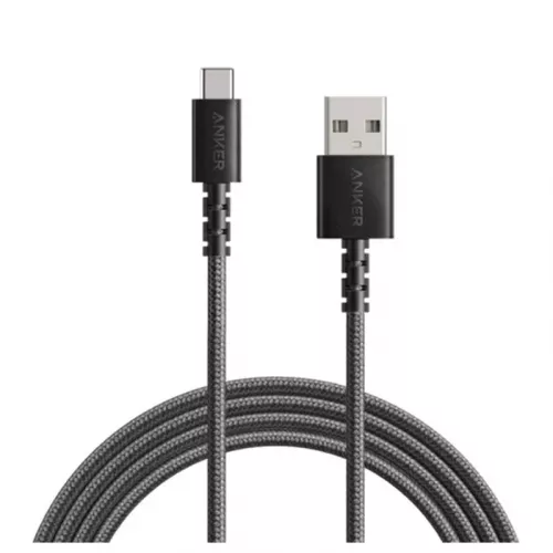 سلك شحن ونقل البيانات يو اس يي إلى تايب سي من شركة أنكر - 1.8 متر - لون أسود - ضمان لمدة 18 شهر