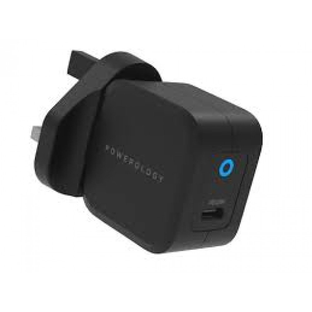 شاحن جداري بسرعة شحن 20 واط - منفذ تايب سي - من شركة باورولوجي - ضمان سنة