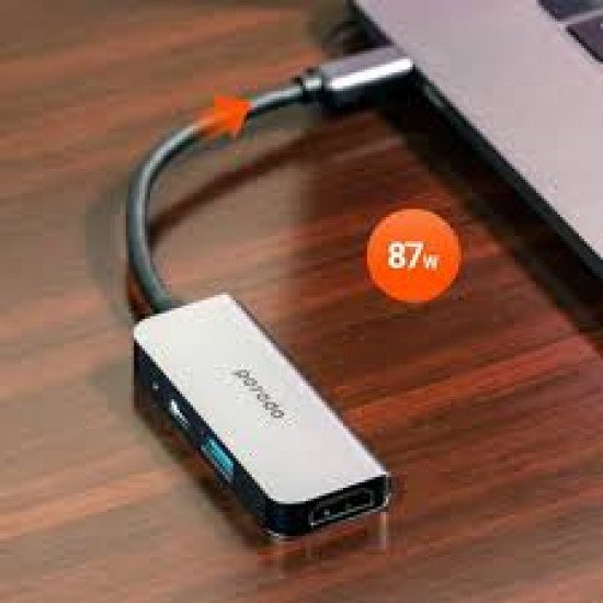 وصلة USB-C إلى HDMI و USB-A و USB-C - من شركة بورودو - ضمان سنة