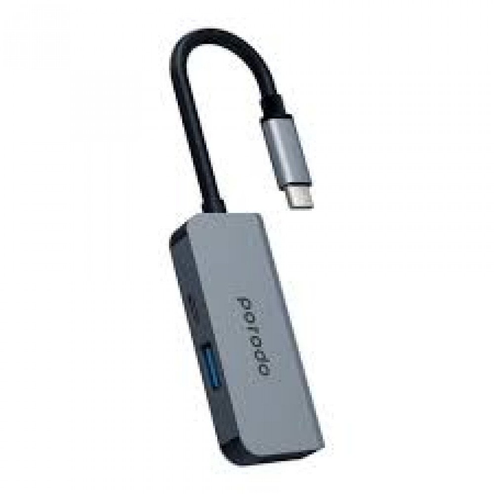 وصلة USB-C إلى HDMI و USB-A و USB-C - من شركة بورودو - ضمان سنة