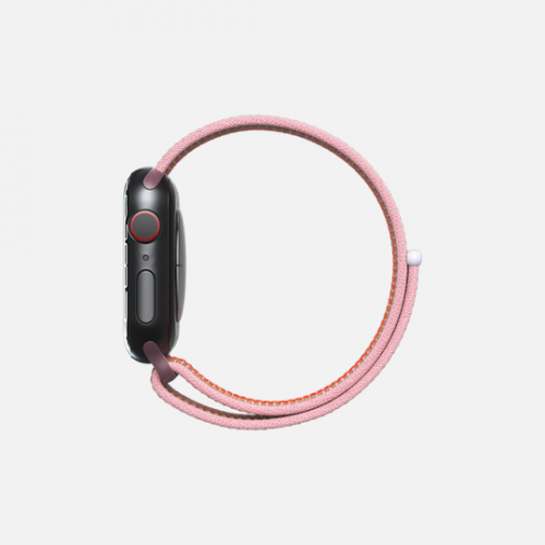 سوار ساعة أبل سبورت لوب مقاس 42/44/45 بلون برتقالي + بني 