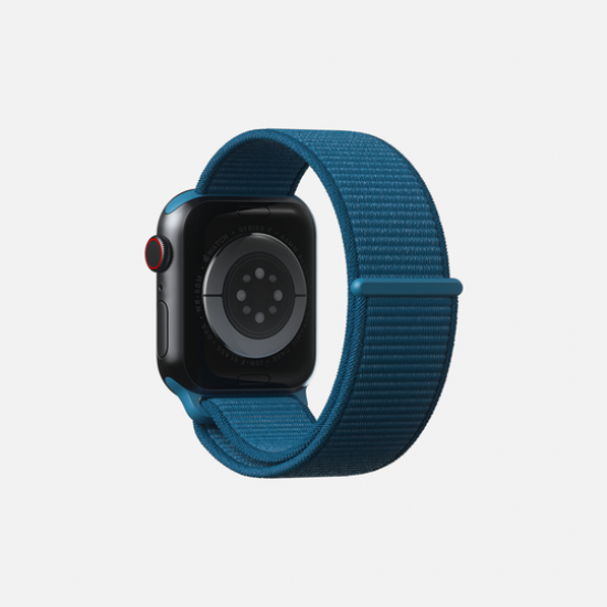 سوار ساعة أبل سبورت لوب مقاس 42/44/45 بلون أزرق ياقوتي