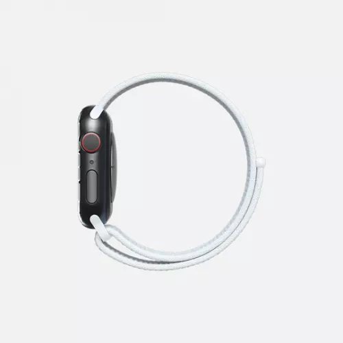 سوار ساعة أبل سبورت لوب مقاس 42/44/45 بلون أبيض