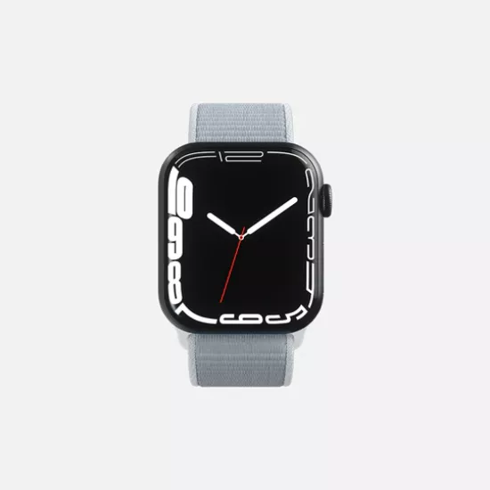 سوار ساعة أبل سبورت لوب مقاس 42/44/45 بلون أبيض