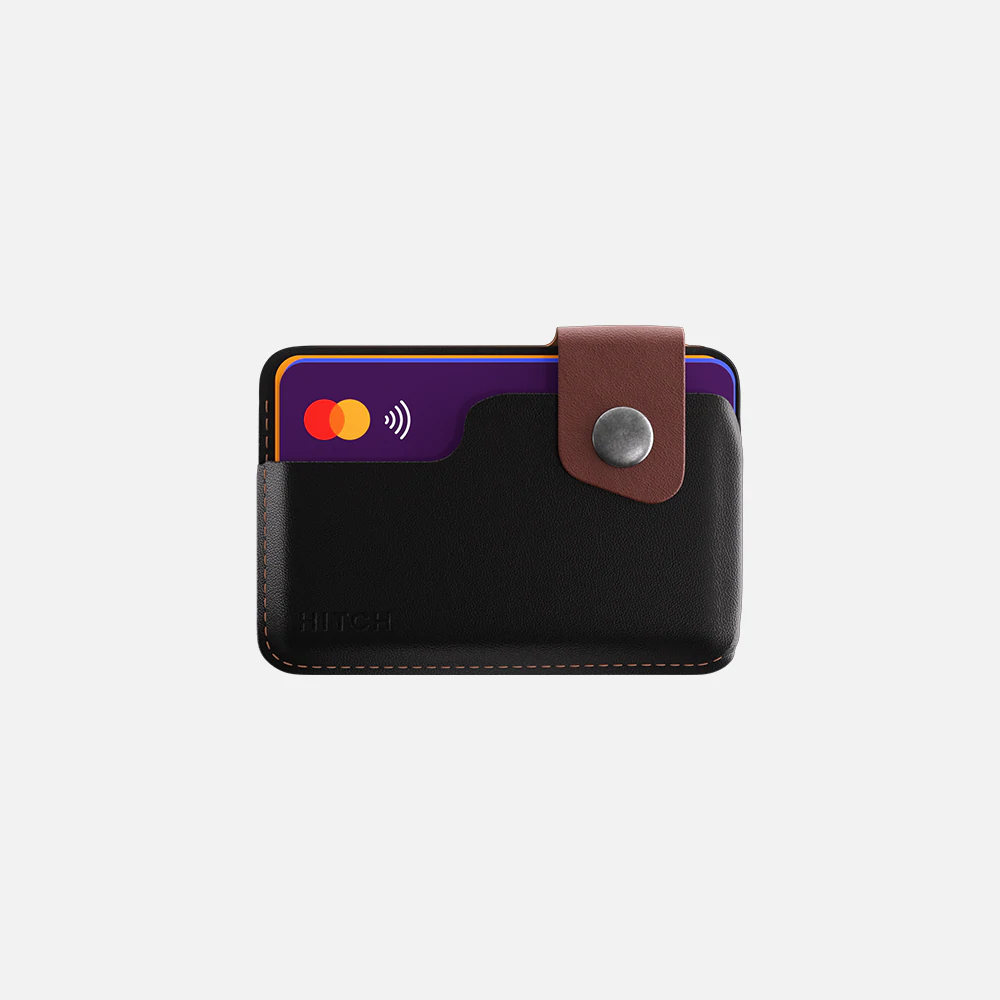 محفظة بطاقات بشكل أنيق - تحفظ 8 بطاقات - بلون بني + أسود