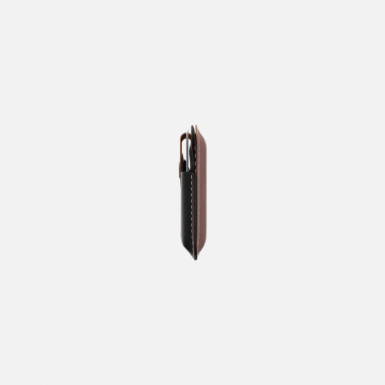 محفظة بطاقات بشكل أنيق - تحفظ 8 بطاقات - بلون بني + أسود