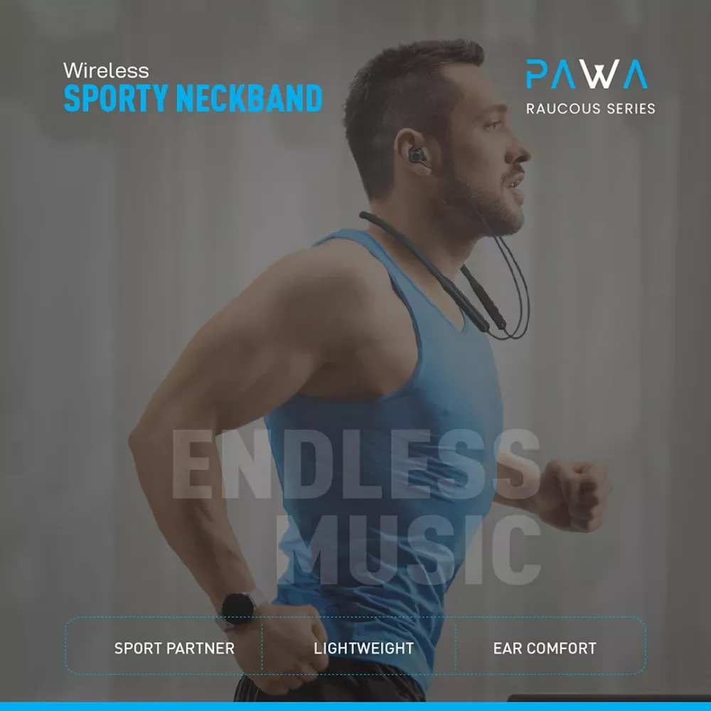 سماعة رياضية لاسلكية بتصميم النيك باند - ضمان لمدة سنة